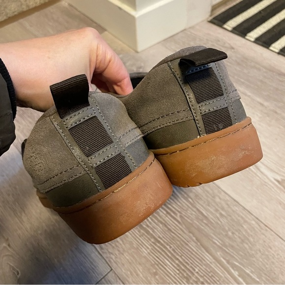 The North Face Suede Leather Moss Green Mens Loafer Slip On Shoe Size 13 Rare - Picture 7 of 9